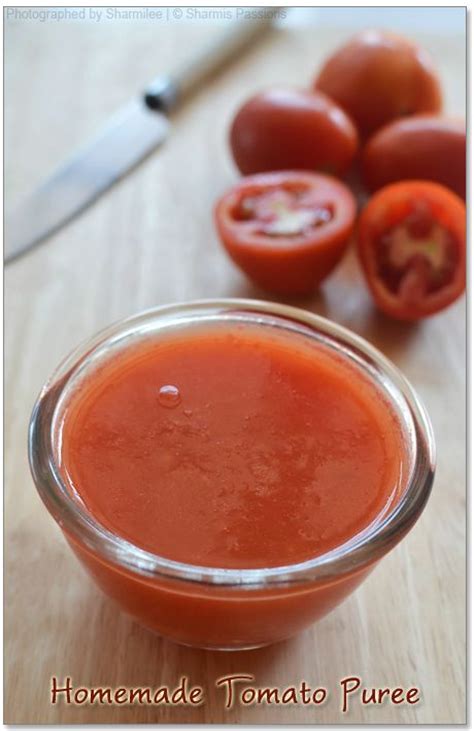 Homemade Tomato Puree - Tomato Puree Recipe - How to make tomato puree at home - Sharmis ...