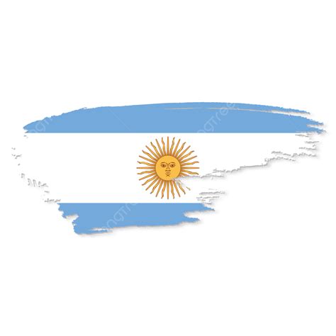 Argentina National Flag Clipart With Watercolor Paint Brush, Paint ...