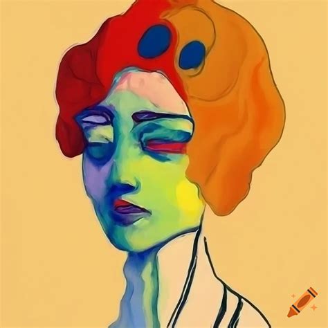 Minimalistic portrait inspired by various art styles on Craiyon