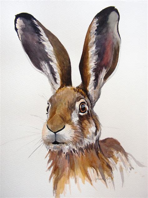 Pin by Ginger Hare Art on Hares, hares hares ! | Hare painting, Animal paintings, Bunny art