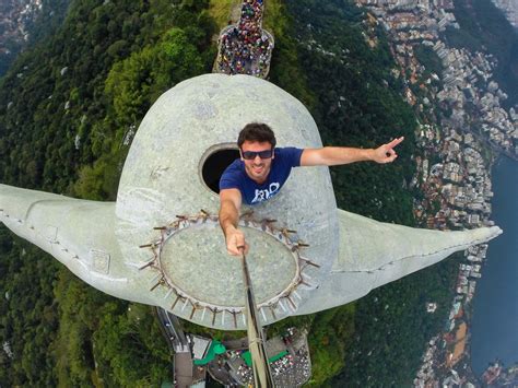 Selfie on the top of the "Christ the Redeemer" statue. Rio de Janeiro, Brazil... | Rebrn.com