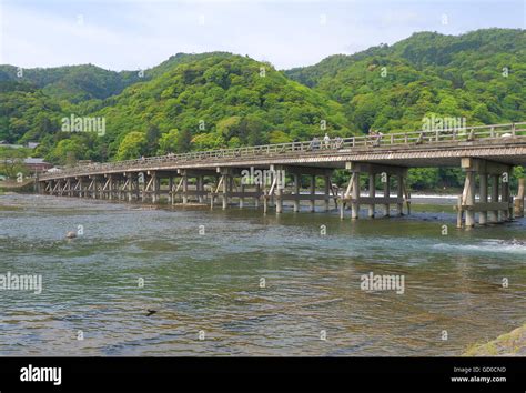 Arashiyama Togetsu bridge in Kyoto Japan Stock Photo - Alamy