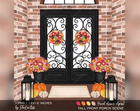 Fall Clipart Scene Background Scene Clipart Fall Clipart - Etsy