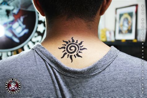 Sun Tattoos Neck