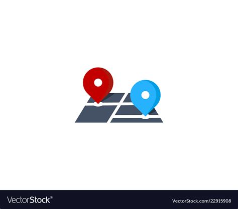 Map route logo icon design Royalty Free Vector Image