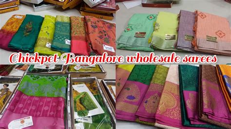 chickpet Bangalore wholesale sarees||Single saree available - YouTube