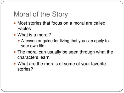 Moral of the story