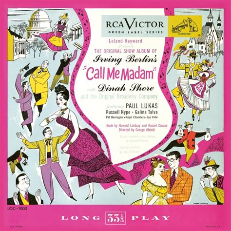 Original Broadway Cast of Call Me Madam – Mrs. Sally Adams Lyrics ...