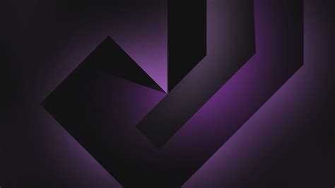 Violet, Dark background, Black, 4K, 4K, Shapes, Geometric, HD, Purple ...