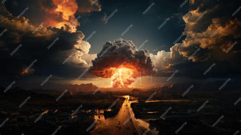 Premium Photo | Atomic explosion of Oppenheimer's bomb