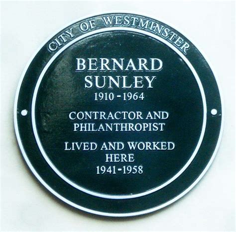 Bernard Sunley | Plaques of London