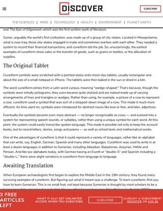 Decoding Cuneiform, One of the Earliest Forms of Writing | PDF
