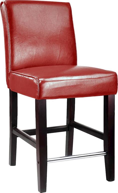 Red Leather Bar Stools With Backs : Shop for leather bar stools at cb2. - pic-jeez