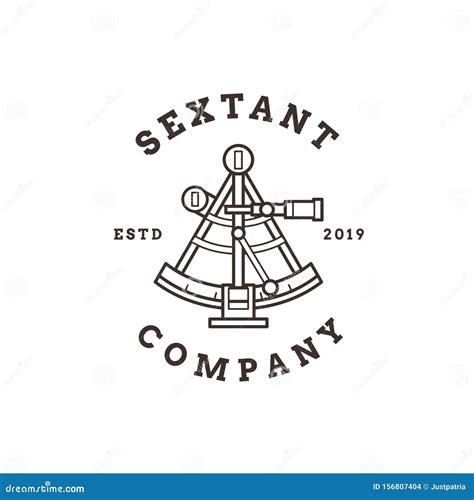 Sextant Astronomy Logo Design Inspiration Royalty-Free Cartoon ...