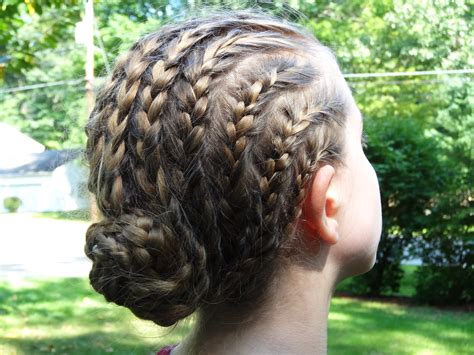 File:Cornrows Into Braided Bun.JPG - Wikimedia Commons