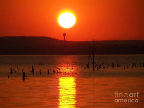 Winter Sunset At The Lake Photograph by Miles Mulloy - Fine Art America