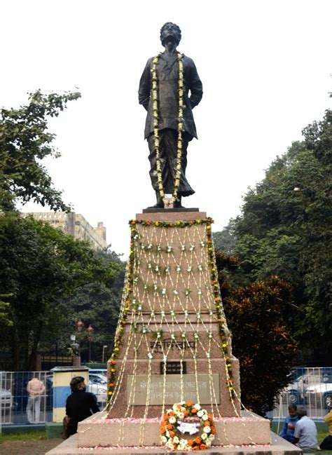 Decorated statue of Khudiram Bose on his birth anniversary