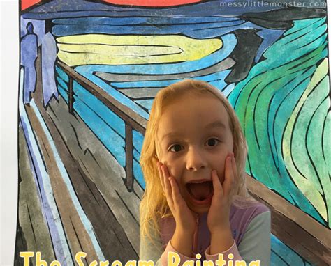 Edvard Munch The Scream Painting for Kids - printable included! - Messy ...