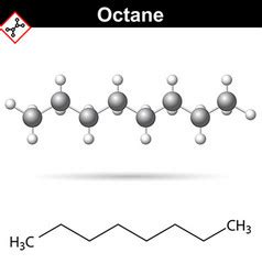 Octane chemical formula Royalty Free Vector Image