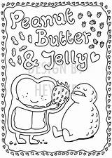 Peanut Butter And Jelly Coloring Page Pages sketch template