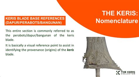 IDENTIFYING KERIS PARTS – THE KERIS COLLECTOR