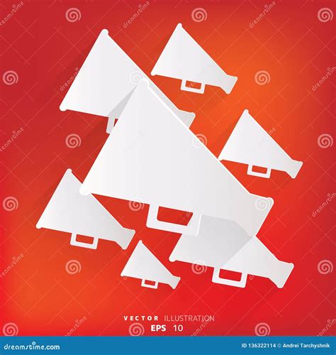 Megaphone Loudspeaker Icon. Loud Hailer Symbol. Vector Illustration ...