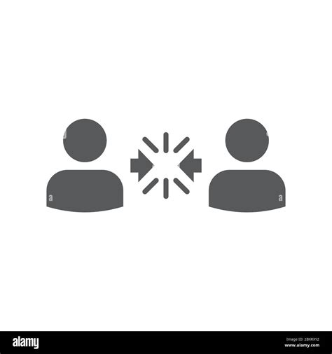 Conflict Resolution vector icon symbol isolated on white background ...