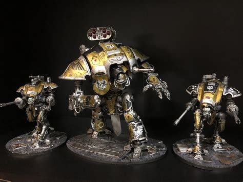 Imperial Knight Gallant and Armiger Helverins Warhammer 40k Miniatures