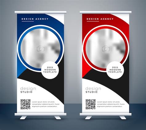 Free Vector | Vertical business roll up banner design template