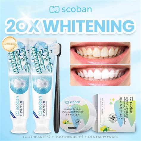 【Upgrade】scoban teeth Whitening toothpaste Peppermint Food Graded ...