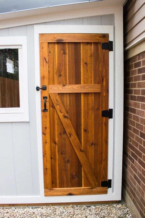 How to build a shed door from plywood and cedar