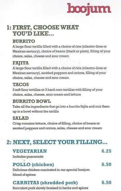 Boojum Menu, Menu for Boojum, North City, Dublin - Zomato Ireland