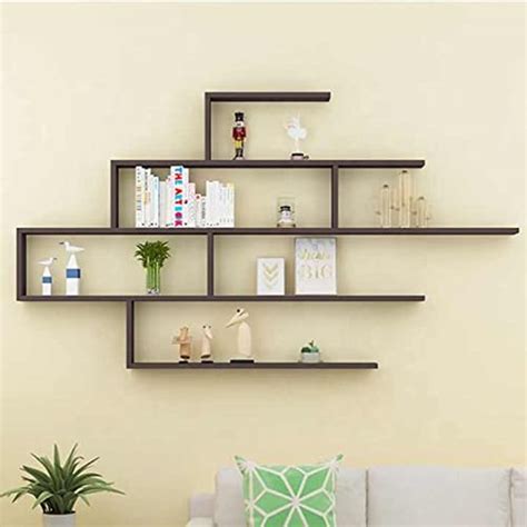 Wall Shelves for Living Room Stylish Wooden,Display Rack Floating Shelf,Wall Mounted Book Shelf ...