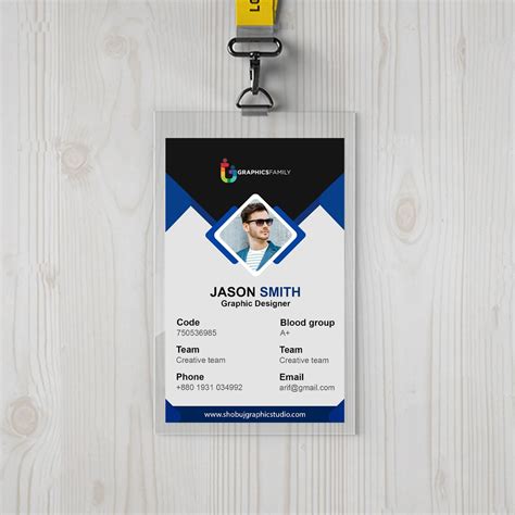 Office Id Card Design Free psd Download – GraphicsFamily