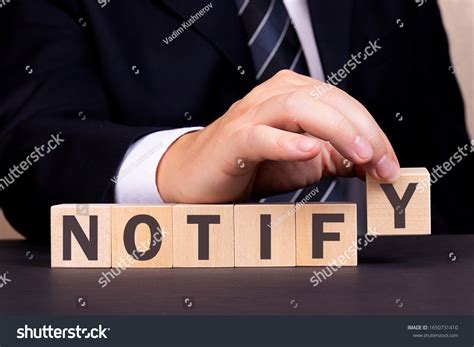 Man Made Word Notify Wood Blocks Stock Photo 1650731410 | Shutterstock