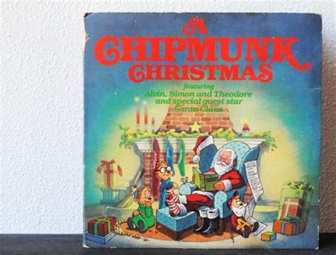 Alvin & The Chipmunks Christmas LP Record Album Vintage