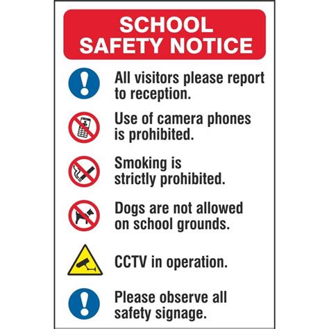 School Safety Multi Notice Signs | Child Safety Signs Ireland