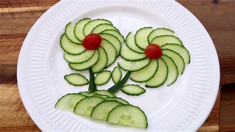 Cucumber Show | Vegetable Carving Garnish | Cucumber Rose | Cucumber Decoration - YouTube