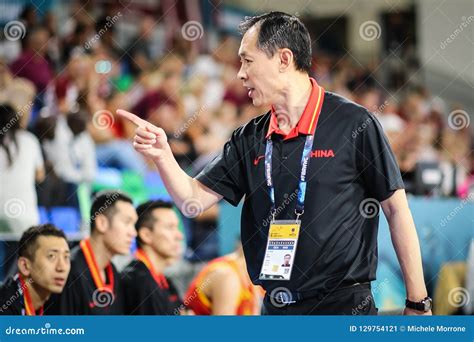 Coach of Chinese National Team during FIBA World Cup 2018 Editorial Photo - Image of basket ...