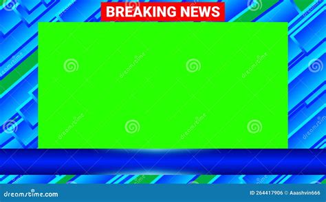 Breaking News Background with Green Screen Stock Illustration ...