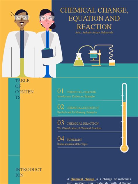 Chemical Change Equation Reaction | PDF | Chemical Reactions | Chemical ...