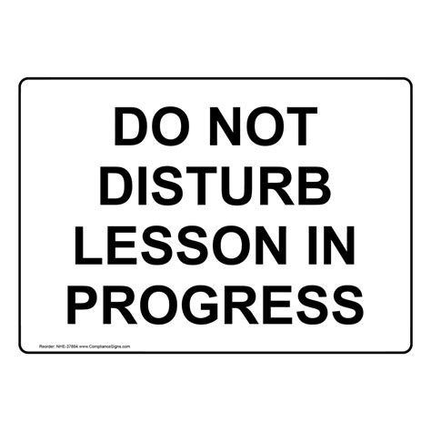 Recreation Do Not Disturb Sign - Do Not Disturb Lesson In Progress