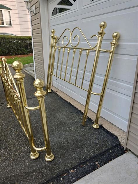 Brass queen headboard and footboard for sale in Colonia, NJ - 5miles ...