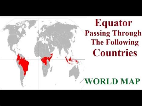 Countries On Equator Line / Equator on World Map 2024 / Equator Map ...