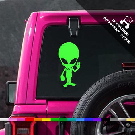 Alien Head Space Ufo Car Laptop Vinyl Decal Sticker | Etsy