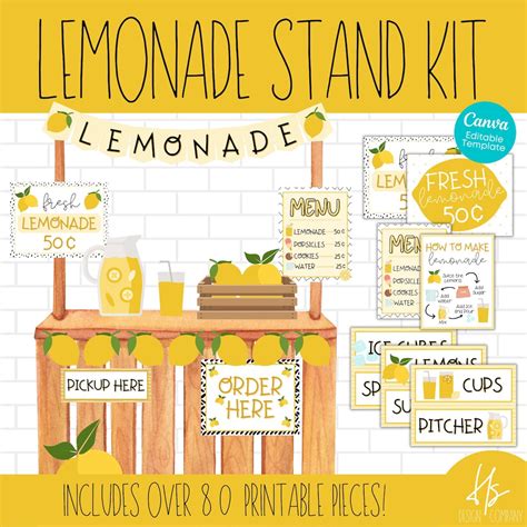 PRINTABLE Lemonade Stand Dramatic Play Kit Summer Activity - Etsy