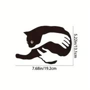 Black Cat Metal Wall Art Cute Cat Ornament Home Decor - Temu