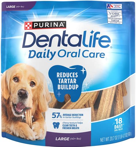 DentaLife Daily Oral Care Large Dental Dog Treats, 18 count - Chewy.com