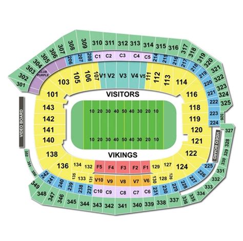 U.S. Bank Stadium Seating Plan - Seating plans of Sport arenas around the World