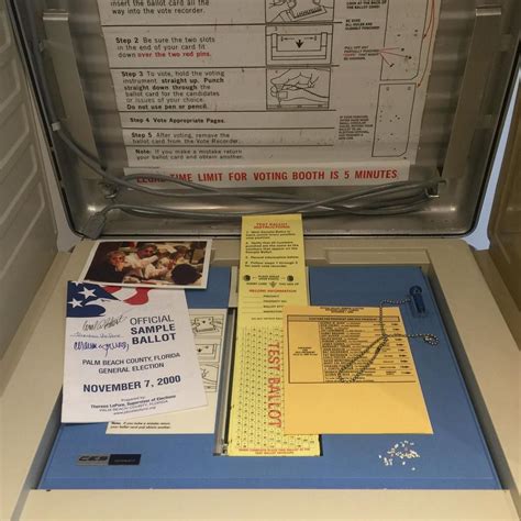 Florida 2000 Election Machine, Hanging Chads, Signed Sample "Butterfly Ballot" | #1808205855